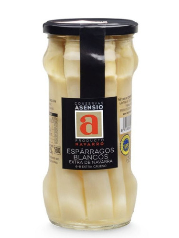 Espárragos Blancos 6/8 Extra Gruesos – Frasco 540 g