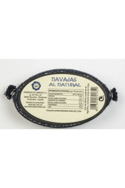 Navajas al Natural – Lata 120 g (4-6 piezas)