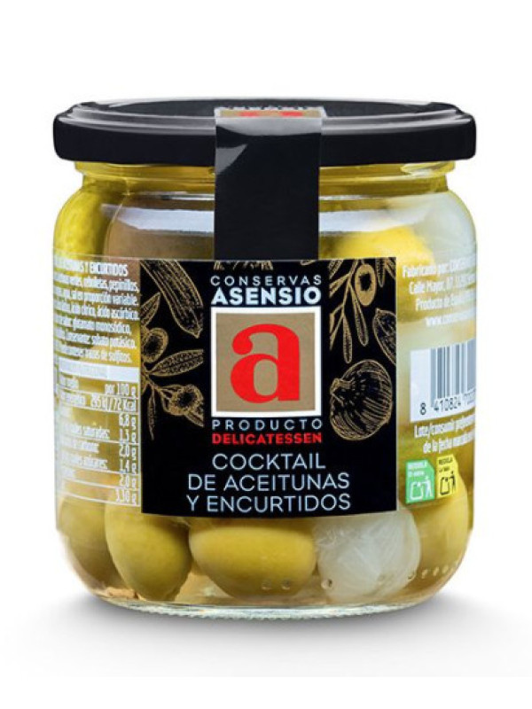 Cocktail de Aceitunas y Encurtidos – Tarro 330 g