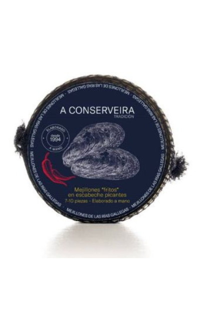 Mejillones de las Rías Gallegas Fritos Picantes en Escabeche – Lata 120 g